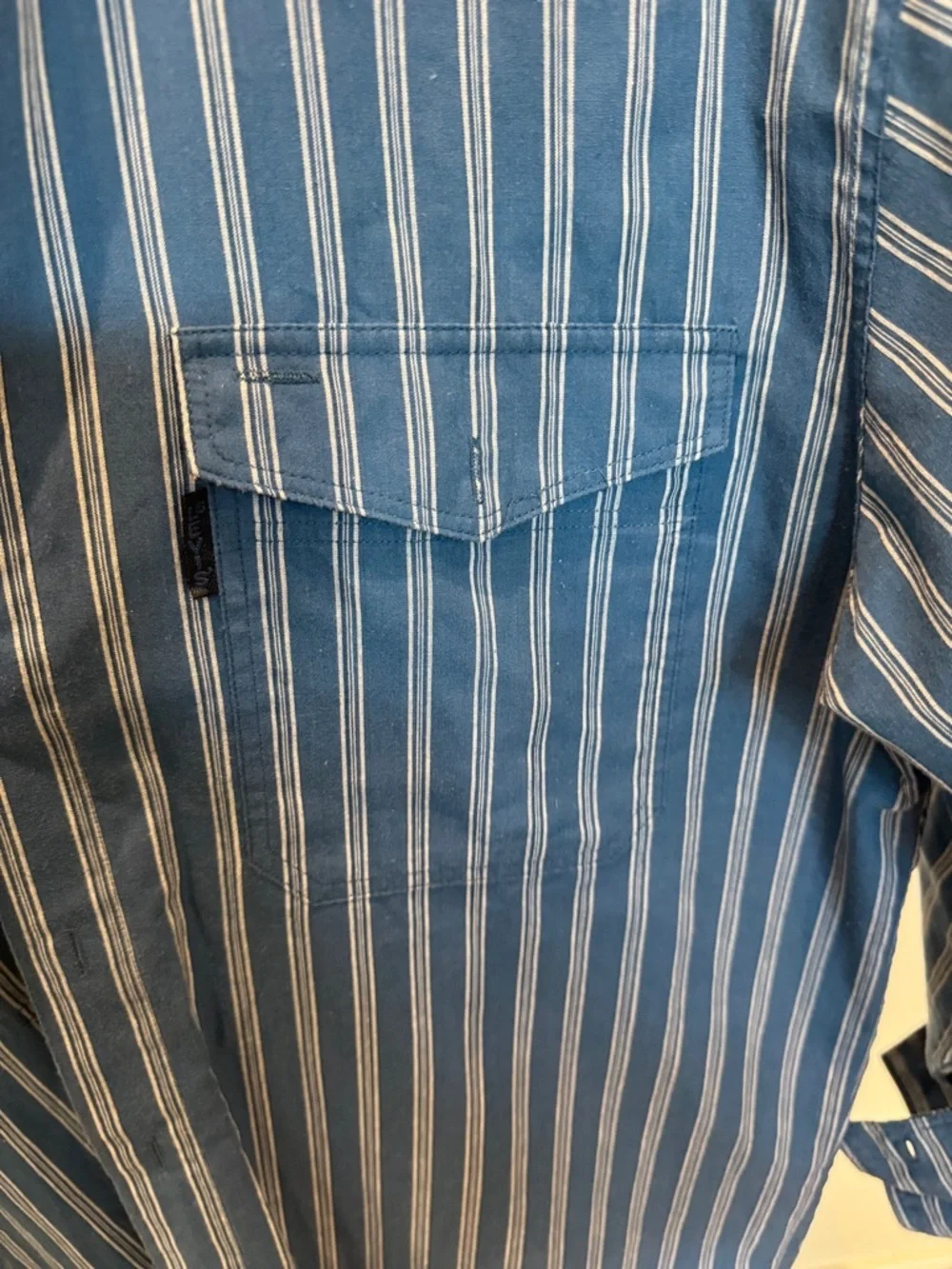 Levi's Blue & White Vertical Stripe Button-Down Shirt